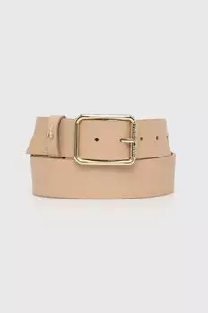 Кожаный ремень Patrizia Pepe, бежевый