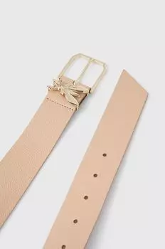 Кожаный ремень Patrizia Pepe, бежевый