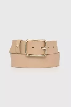 Кожаный ремень Patrizia Pepe, бежевый