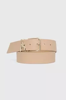 Кожаный ремень Patrizia Pepe, бежевый