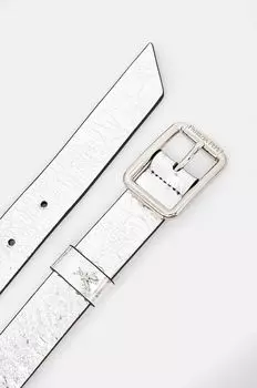 Кожаный ремень Patrizia Pepe, серебряный