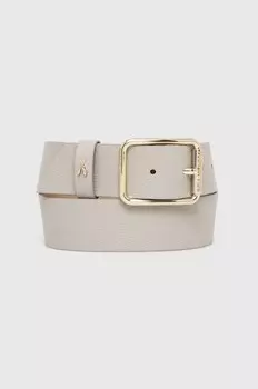 Кожаный ремень Patrizia Pepe, серый