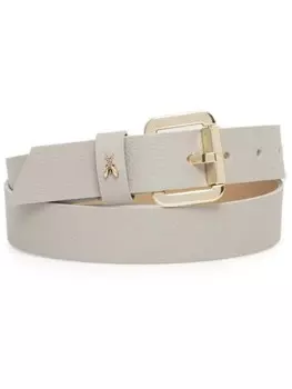 Кожаный ремень Patrizia Pepe, серый