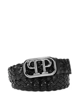Кожаный ремень Philipp Plein, черный