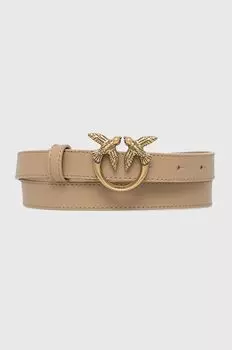 Кожаный ремень Pinko, бежевый