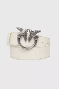 Кожаный ремень Pinko, бежевый