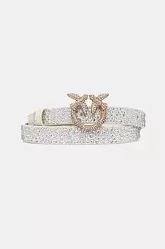 Кожаный ремень Pinko, бежевый