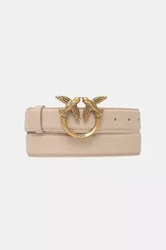 Кожаный ремень Pinko, бежевый