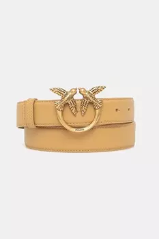 Кожаный ремень Pinko, бежевый