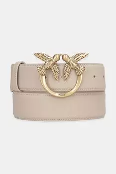 Кожаный ремень Pinko, бежевый