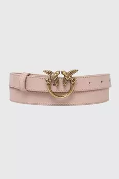 Кожаный ремень Pinko, розовый