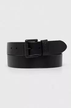 Кожаный ремень Polo Ralph Lauren, черный