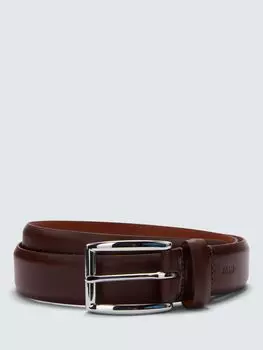 Кожаный ремень поло Ralph Lauren, коричневый