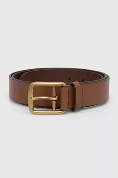 Кожаный ремень Polo Ralph Lauren, коричневый