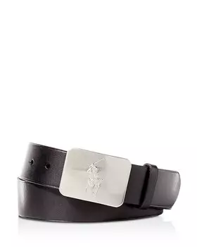 Кожаный ремень Polo Ralph Lauren Vaccetta, черный