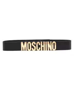 Кожаный ремень R Moschino, черный