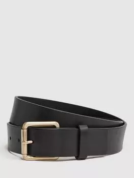 Кожаный ремень Reiss Grayson, черный