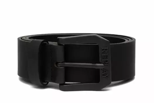 Кожаный ремень Replay, черный