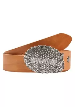 Кожаный ремень RETTUNGSRING by showroom 019° Belt Masterlux, коричневый