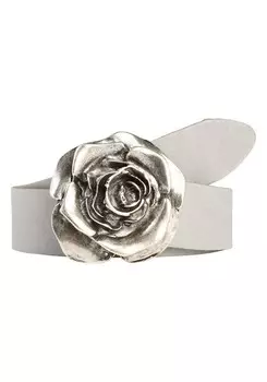 Кожаный ремень RETTUNGSRING by showroom 019° Belt, серый