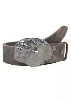 Кожаный ремень RETTUNGSRING by showroom 019° Belt Austernmuschel, серый