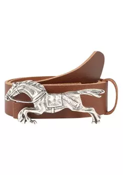 Кожаный ремень RETTUNGSRING by showroom 019° Belt, коричневый