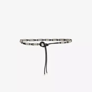 Кожаный ремень с гравировкой Isabel Marant, черный