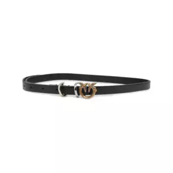 Кожаный ремень с изображением игги Pinko, черный