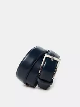 Кожаный ремень с квадратной пряжкой Ovs, цвет navy blue