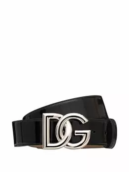 Кожаный ремень с логотипом Dolce&Gabbana