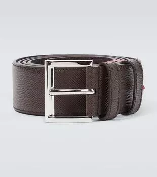 Кожаный ремень с логотипом Prada, Caffe'