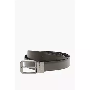 Кожаный ремень с металлической пряжкой Ermenegildo Zegna, Black