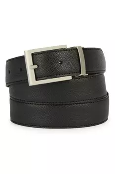 Кожаный ремень с металлической пряжкой Geox, черный