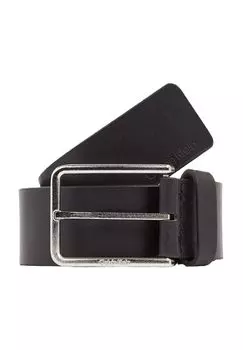 Кожаный ремень с металлической пряжкой мужской Calvin Klein, цвет Bax Black