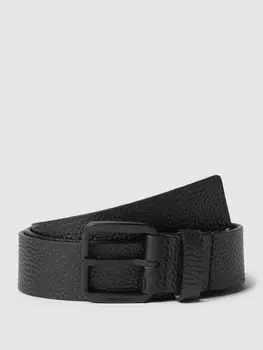 Кожаный ремень с пряжкой Calvin Klein, черный