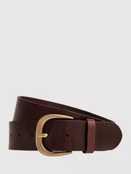 Кожаный ремень с пряжкой Esprit, темно-коричневый