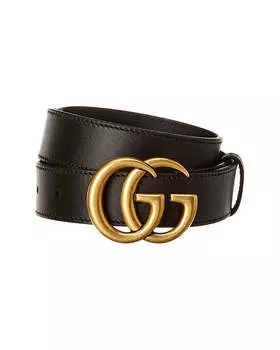Кожаный ремень с пряжкой Gucci Gucci, черный