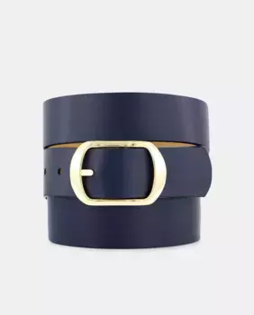 Кожаный ремень с пряжкой Latouche, темно-синий