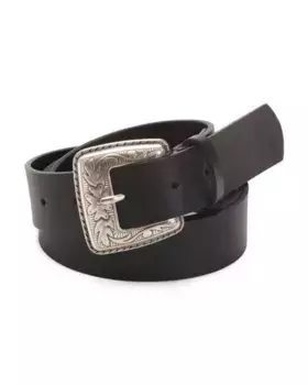 Кожаный ремень с пряжкой Made In Italy Martina Mori, черный