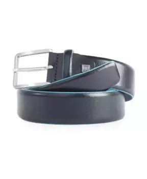 Кожаный ремень с пряжкой Piquadro, синий