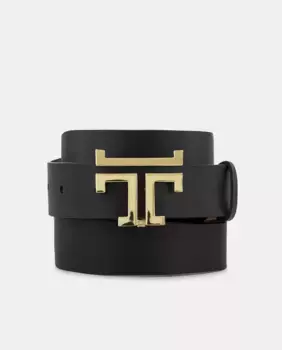 Кожаный ремень с пряжкой с логотипом Latouche, коричневый