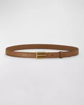 Кожаный ремень с пряжкой с монограммой Etro