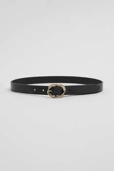 Кожаный ремень с пряжкой-узлом & Other Stories, черный