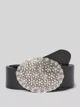 Кожаный ремень с пряжкой Vanzetti, черный