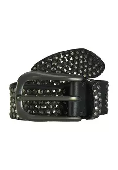 Кожаный ремень с заклепками B.BELT, черный