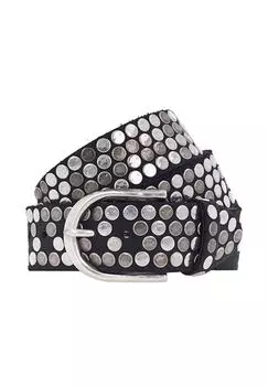 Кожаный ремень с заклепками B.BELT, цвет Liv