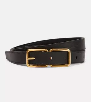 Кожаный ремень Saint Laurent, черный