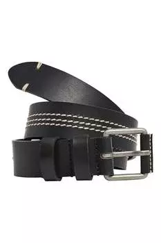 Кожаный ремень Scott с контрастной строчкой Pepe Jeans London, черный