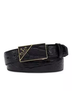 Кожаный ремень ST Cocco с шестигранной головкой Philipp Plein, черный