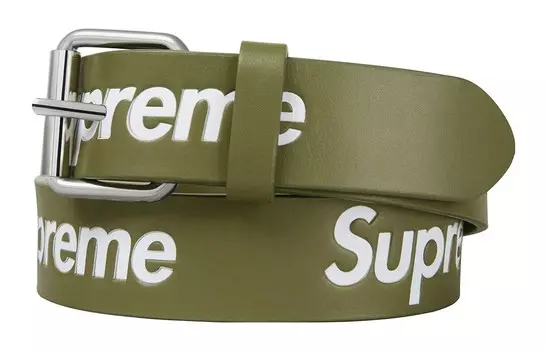 Кожаный ремень Supreme унисекс, black